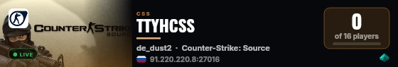 TTYHCSS live status badge