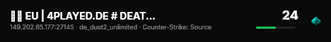 ❱❱ EU | 4PLAYED.DE # DEATHMATCH RANDOM SPAWN ❰❰ live status badge