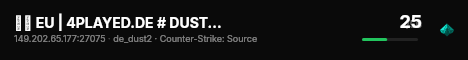 ❱❱ EU | 4PLAYED.DE # DUST2 DEATHMATCH ❰❰ live status badge