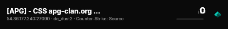 [APG] - CSS apg-clan.org [Stats|FastDL] live status badge
