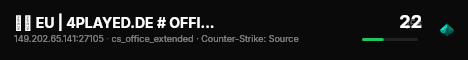 ❱❱ EU | 4PLAYED.DE # OFFICE EXTENDED DEATHMATCH [NoSniper] live status badge