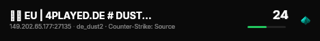 ❱❱ EU | 4PLAYED.DE # DUST2 DEATHMATCH [NoSniper] ❰❰ live status badge