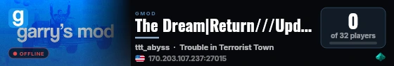 The Dream|Return///Update live status badge