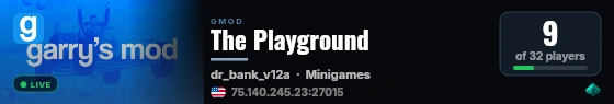 The Playground live status badge