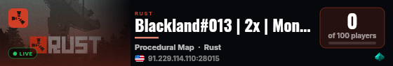 Blackland#013 | 2x | Monthly live status badge