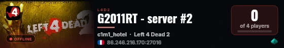 G2011RT - server #2 live status badge