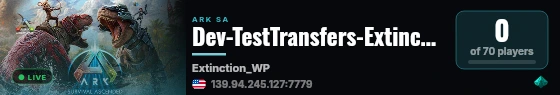Dev-TestTransfers-Extinction live status badge