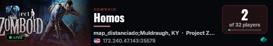 Homos live status badge