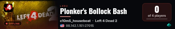 Plonker's Bollock Bash live status badge