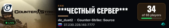 ***ЧЕСТНЫЙ СЕРВЕР*** live status badge