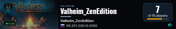 Valheim_ZenEdition live status badge