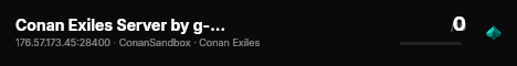 Conan Exiles Server by g-portal.com live status badge