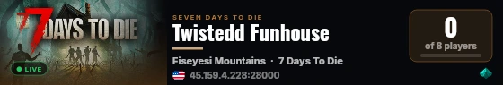 Twistedd Funhouse live status badge