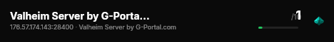 Valheim Server by G-Portal.com live status badge