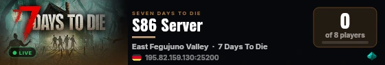 S86 Server live status badge