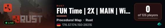 FUN Time | 2X | MAIN | Wipe 09.08.2026 live status badge