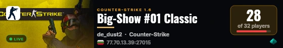 Big-Show #01 Classic live status badge