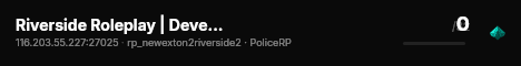 Riverside Roleplay | Development Server live status badge