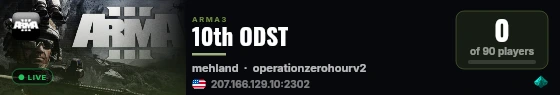 10th ODST live status badge