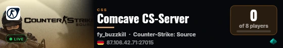 Comcave CS-Server live status badge