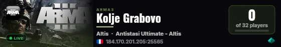 Kolje Grabovo live status badge