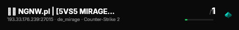 ██ NGNW.pl | [5VS5 MIRAGE] SKINS/KNIFE/RANK/VIP live status badge