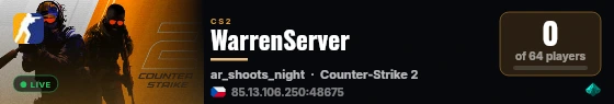 WarrenServer live status badge