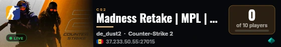 Madness Retake | MPL | Moldova live status badge