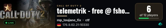 telemetrik - free @ fshost.me live status badge