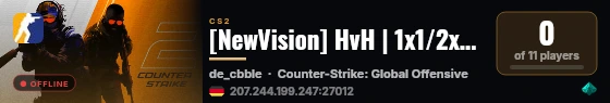 [NewVision] HvH | 1x1/2x2 | #5 | live status badge