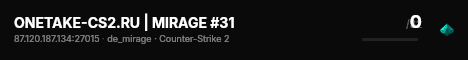 ONETAKE-CS2.RU | MIRAGE #31 live status badge