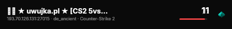 ██ ★ uwujka.pl ★ [CS2 5vs5 #5] ⚫ 10 MAPS live status badge