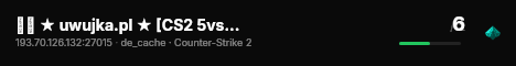 ██ ★ uwujka.pl ★ [CS2 5vs5 #7] ⚫ 10 MAPS live status badge