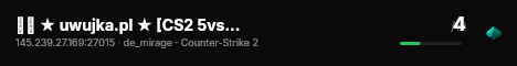 ██ ★ uwujka.pl ★ [CS2 5vs5 #13] ⚫ MIRAGE live status badge