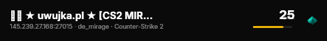 ██ ★ uwujka.pl ★ [CS2 MIRAGE] ⚫ live status badge