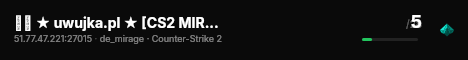 ██ ★ uwujka.pl ★ [CS2 MIRAGE #2] ⚫ live status badge