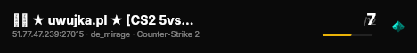██ ★ uwujka.pl ★ [CS2 5vs5 #2] ⚫ MIRAGE live status badge
