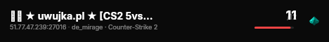 ██ ★ uwujka.pl ★ [CS2 5vs5 #4] ⚫ MIRAGE live status badge