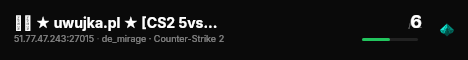 ██ ★ uwujka.pl ★ [CS2 5vs5 #9] ⚫ MIRAGE live status badge