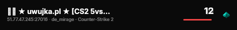 ██ ★ uwujka.pl ★ [CS2 5vs5 #3] ⚫ MIRAGE live status badge