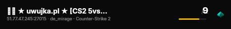 ██ ★ uwujka.pl ★ [CS2 5vs5] ⚫ MIRAGE live status badge