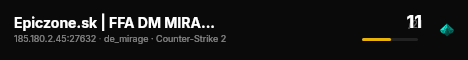Epiczone.sk | FFA DM MIRAGE [!ws !knife !gloves !agents] live status badge