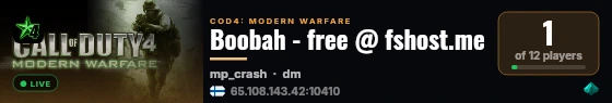 Boobah - free @ fshost.me live status badge