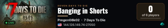Banging in Shorts live status badge