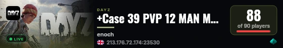 +Case 39 PVP 12 MAN MAX|X15LOOT|TRADER|BOATS|HELIS|EVENTS live status badge