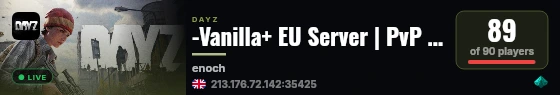 -Vanilla+ EU Server | PvP | NoMods live status badge