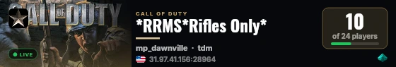 *RRMS*Rifles Only* live status badge