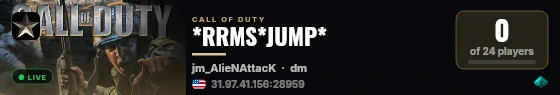 *RRMS*JUMP* live status badge