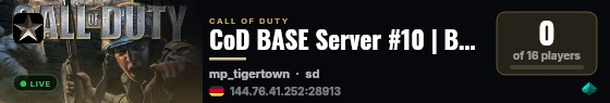 CoD BASE Server #10 | By Intuitive-Gaming.com live status badge