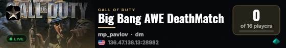 Big Bang AWE DeathMatch live status badge